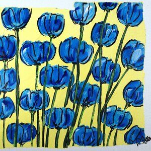 Untitled Floral Original Painting by Artist Rachael Potter